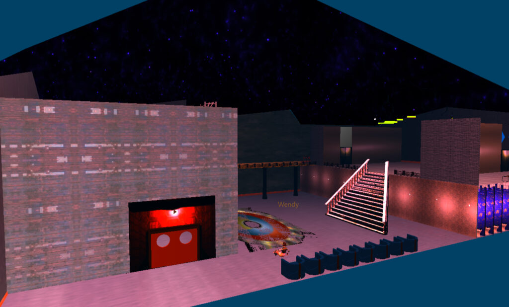 Screen cap of the rehearsal game space